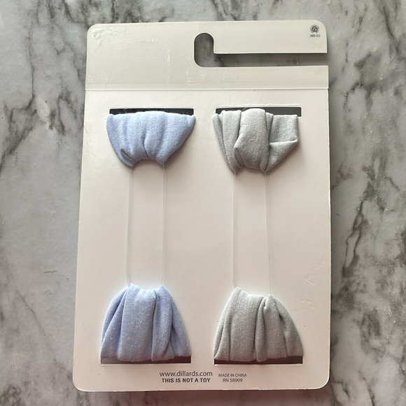 ❗️Last Chance❗️Sale! Baby Starting Out Hair Bow Set - Blue and Gray - Picture 3 of 3